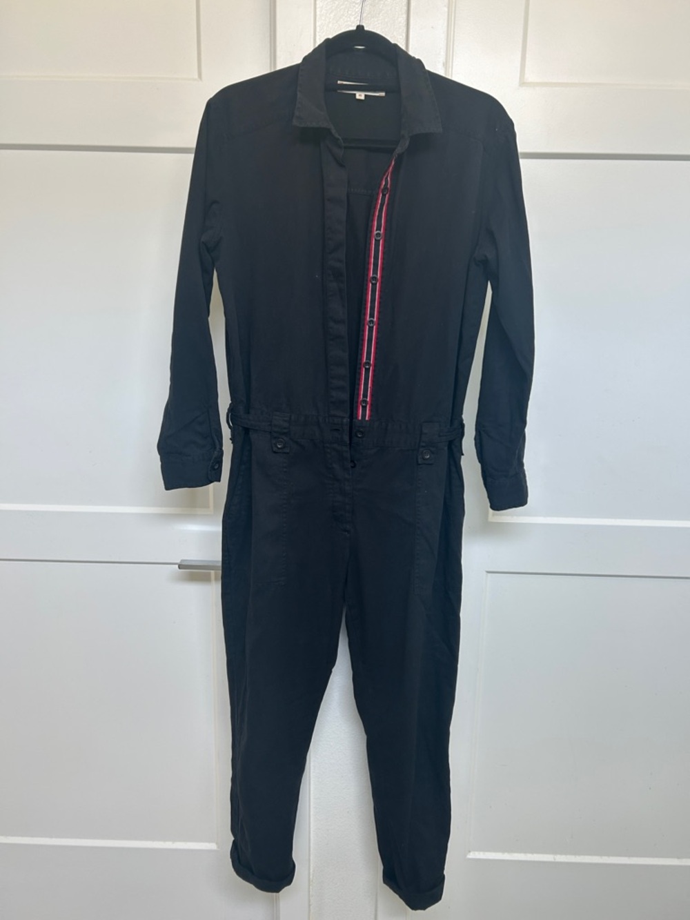 XiRENA Black Jumpsuit with Pink Trim Detail